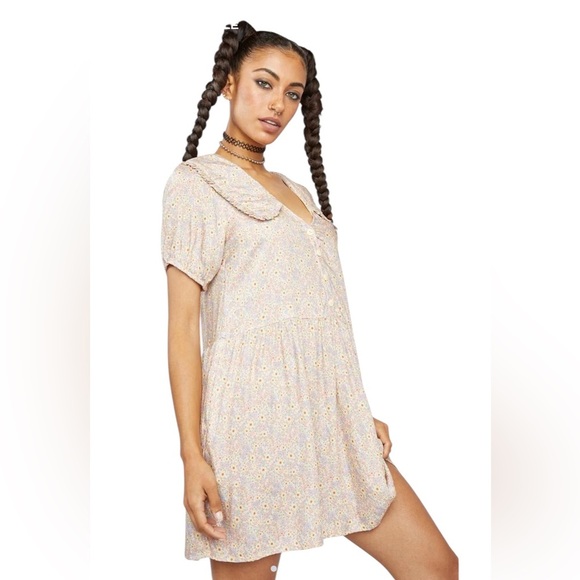 Motel Rocks 70s‎ Prairie Girl Floral Madsen Babydoll Dress, Women’s Size XS - Picture 4 of 16